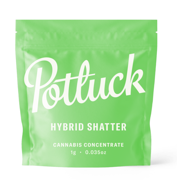 Potluck - Hybrid Shatter - cannabis Concentrate | Pink Joint Canada