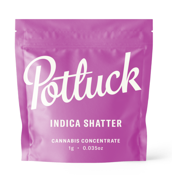 Potluck - Indica Shatter - cannabis Concentrate | Pink Joint Canada