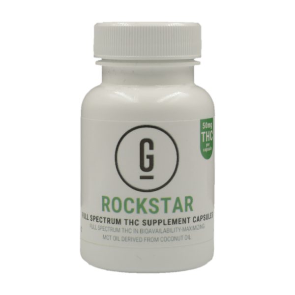 GRASS – THC Capsules – Rockstar – 50mg | Pink Joint Canada