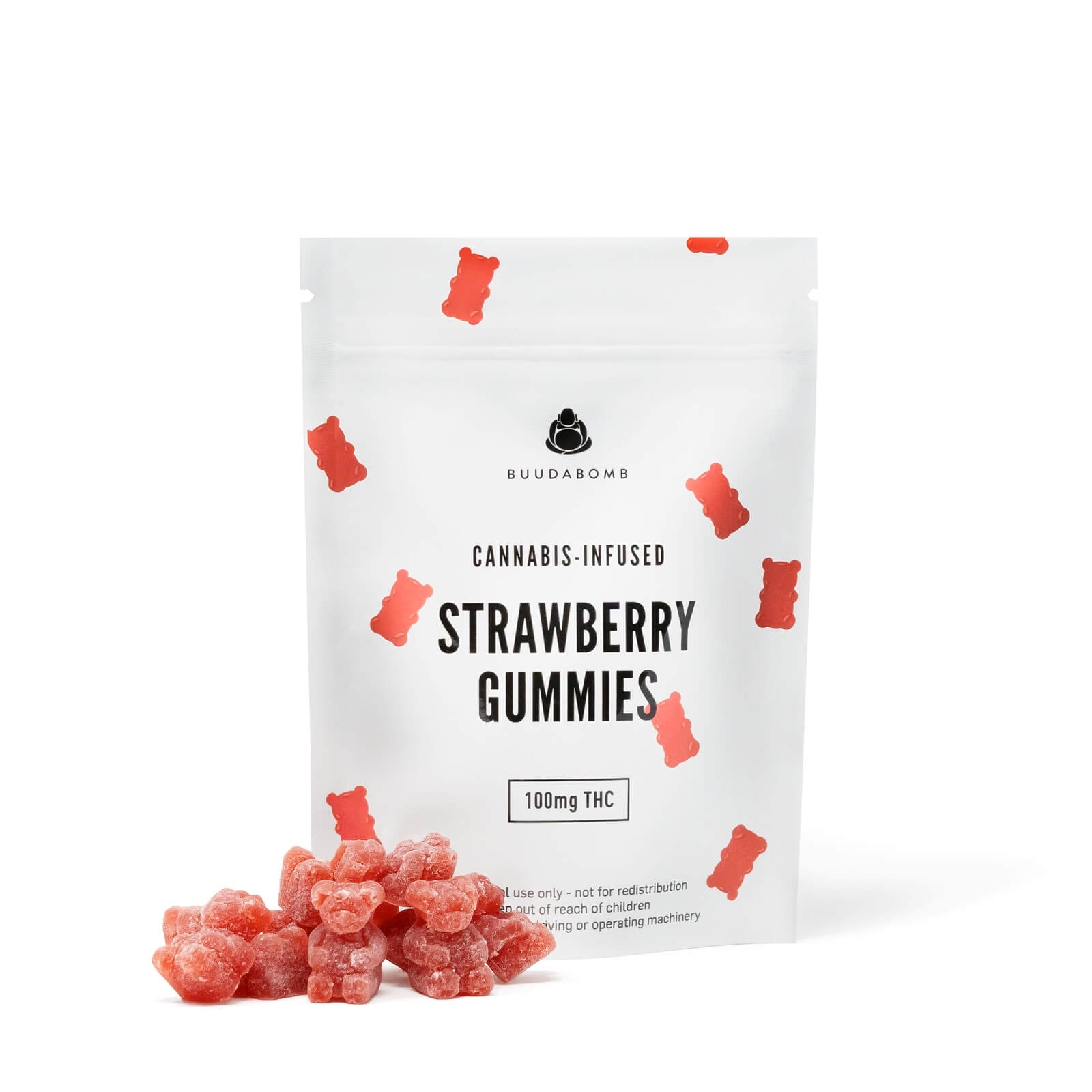 Buudabomb – Strawberry Gummies 100mg THC | Pink Joint Canada Buudabomb – Strawberry Gummies 100mg THC | Pink Joint Canada