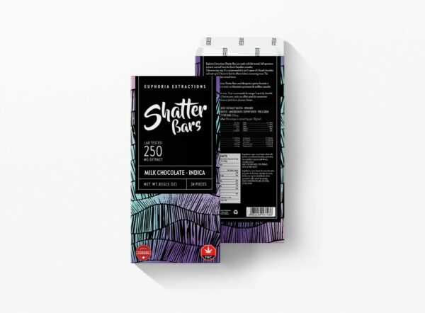 Euphoria Extractions – 500mg Shatter Bar – Milk Chocolate (Sativa) | Pink Joint Canada