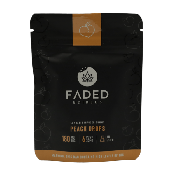 Faded Edibles – Peach Drops – 180mg | Pink Joint Canada