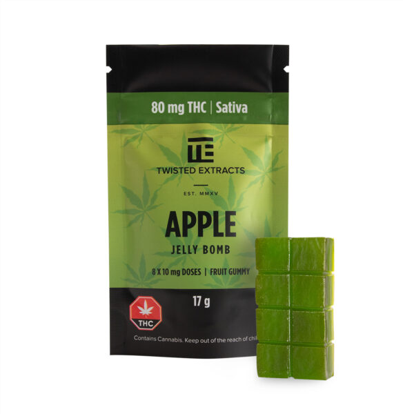 Twisted Extracts – Apple Jelly Bomb – Sativa – 80mg THC | Pink Joint Canada