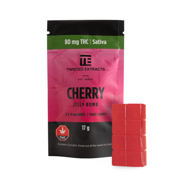 Twisted Extracts – Cherry Jelly Bomb – Sativa – 80mg THC | Pink Joint Canada