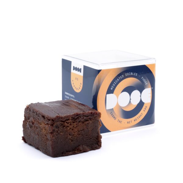 Dose Edibles – Chocolate Fudge – 200mg THC | Pink Joint Canada
