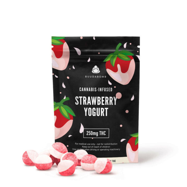 Buudabomb – Strawberry Yogurt Explosion – 250mg THC | Pink Joint Canada