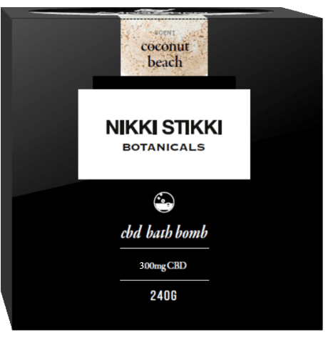 Nikki Stikki Botanicals – CBD Bath Bomb – Coconut Beach – 300mg CBD | Pink Joint Canada Nikki Stikki Botanicals – CBD Bath Bomb – Coconut Beach – 300mg CBD | Pink Joint Canada