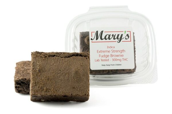 Mary’s Medibles – Extreme Strength Fudge Brownie – 300mg THC (Indica) | Pink Joint Canada
