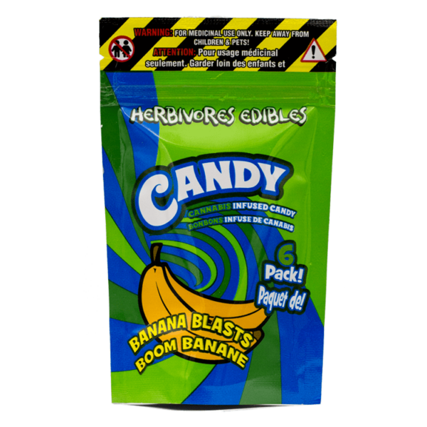 Herbivores Edibles – Banana Blasts Gummies | Pink Joint Canada