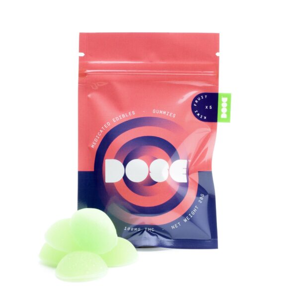 Dose Edibles Gummies – Kiwi Fruit | Pink Joint Canada