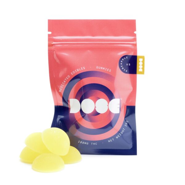 Dose Edibles Gummies – Pineapple | Pink Joint Canada