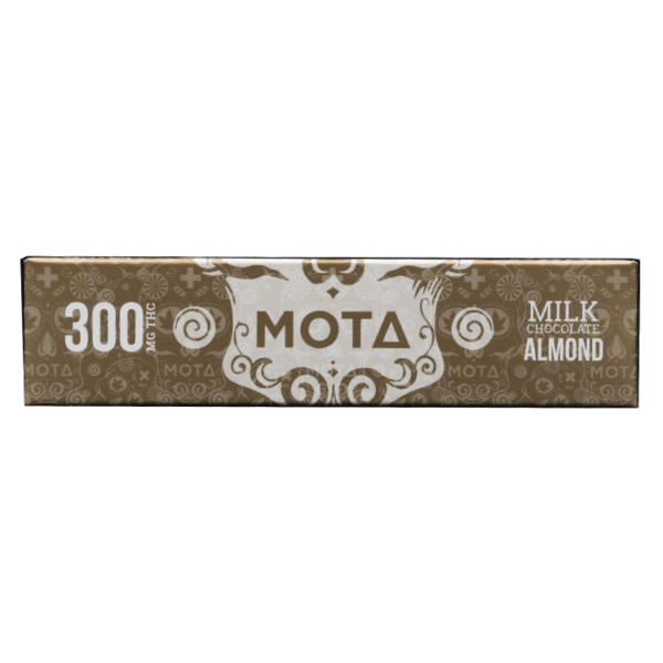 MOTA Edibles – Milk Chocolate Almond Bar – 300mg THC | Pink Joint Canada