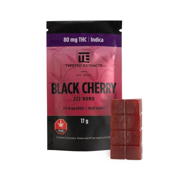 Twisted Extracts – Black Cherry – Zzz Bombs – 80mg THC | Pink Joint Canada Twisted Extracts – Black Cherry – Zzz Bombs – 80mg THC | Pink Joint Canada