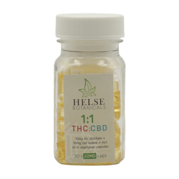 Helse Botanicals – 1:1 THC/CBD Capsules | Pink Joint Canada