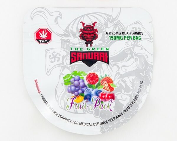 The Green Samurai – Fruit Pack Gummies – 150mg | Pink Joint Canada
