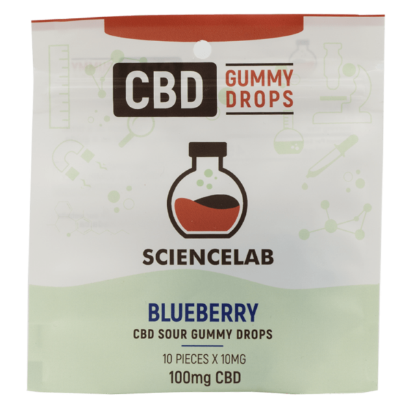 Sciencelab – CBD Sour Gummy Drops – Blueberry 100mg CBD | Pink Joint Canada