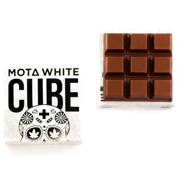 MOTA White Cube – 180mg CBD Milk Chocolate Cube | Pink Joint Canada