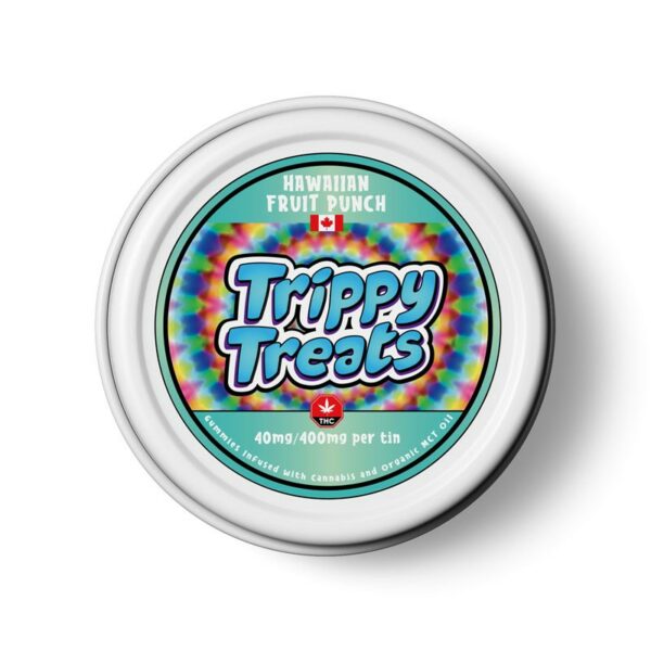 Trippy Treats – Hawaiian Fruit Punch Gummies – 400mg THC | Pink Joint Canada