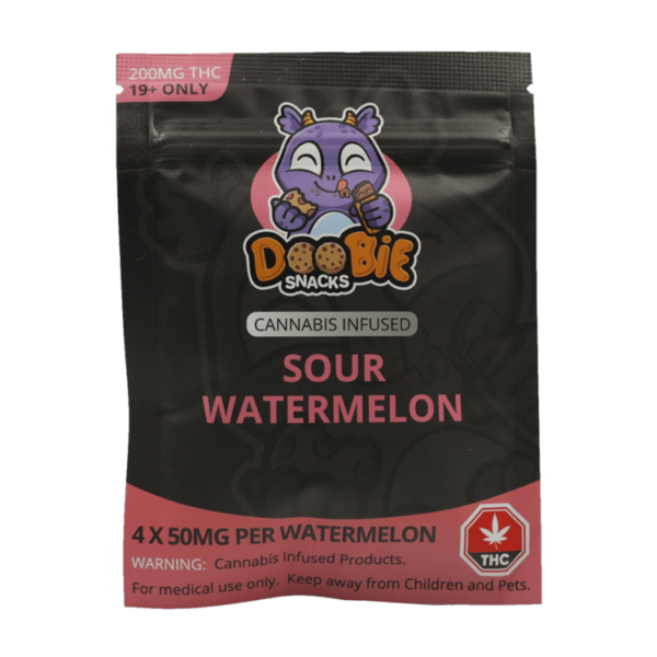 Doobie Snacks – CBD Sour Gummy Bears – 150mg CBD | Pink Joint Canada
