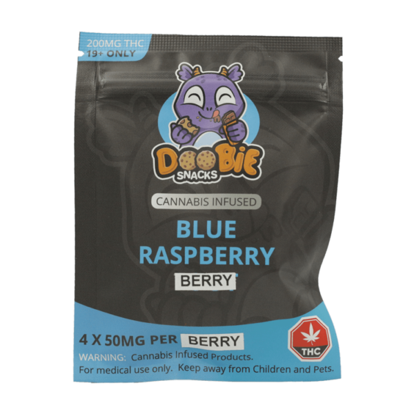Doobie Snacks – Blue Raspberry – 200mg THC | Pink Joint Canada