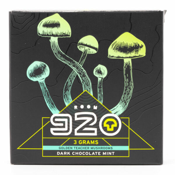 Room 920 – Mushroom Chocolate Bar – Dark Chocolate Mint – 3 grams | Pink Joint Canada