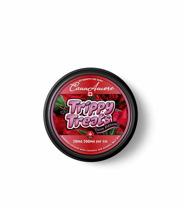 Trippy Treats – Strawberry Guava – CannAmore Love Edition – 500mg THC | Pink Joint Canada