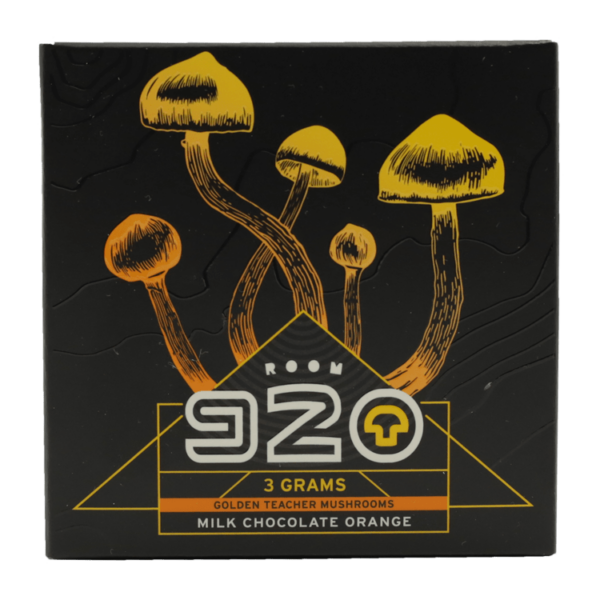 Room 920 – Mushroom Chocolate Bar – Milk Chocolate Orange – 3 grams | Pink Joint Canada Room 920 – Mushroom Chocolate Bar – Milk Chocolate Orange – 3 grams | Pink Joint Canada