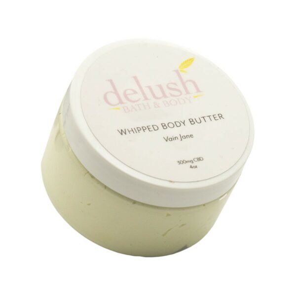 Delush Bath and Body – Whipped Body Butter – Vain Jane 300mg CBD | Pink Joint Canada