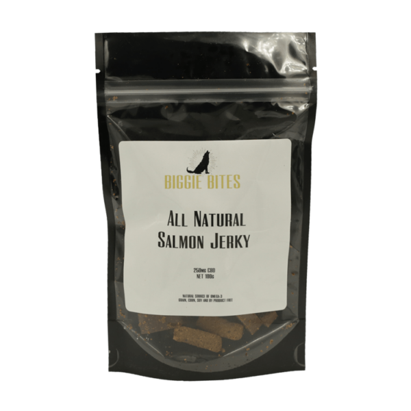 Biggie Bites – All Natural Salmon Jerky – 250mg CBD | Pink Joint Canada