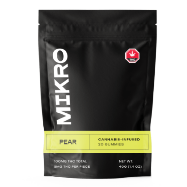 Mikro – THC Gummies – 100mg THC – Pear | Pink Joint Canada