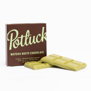 Potluck – Infused Chocolate – Matcha White Chocolate – 300mg THC | Pink Joint Canada