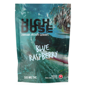 High Dose – cannabis Infused Gummies – Blue Raspberry – 1000mg/1500mg | Pink Joint Canada