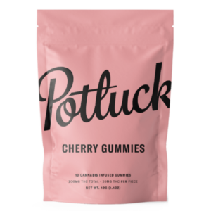 Potluck Extracts – Cherry Gummies – 200mg THC | Pink Joint Canada