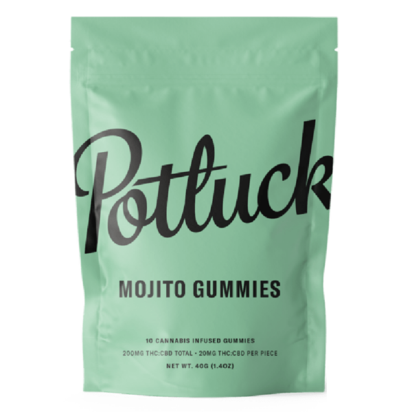 Potluck Extracts – Mojito Gummies (1:1) – 100mg THC / 100mg CBD | Pink Joint Canada