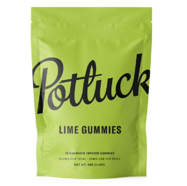 Potluck Extracts – Lime Gummies (CBD) – 200mg | Pink Joint Canada