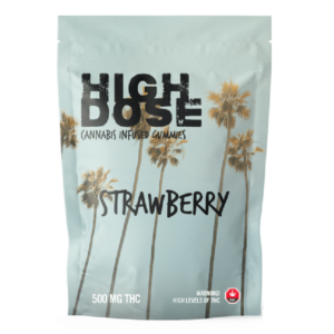 High Dose – cannabis Infused Gummies – Strawberry – 500mg/1000mg | Pink Joint Canada