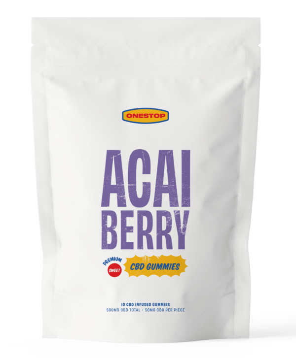 OneStop – Açai Berry CBD Gummies 500mg | Pink Joint Canada