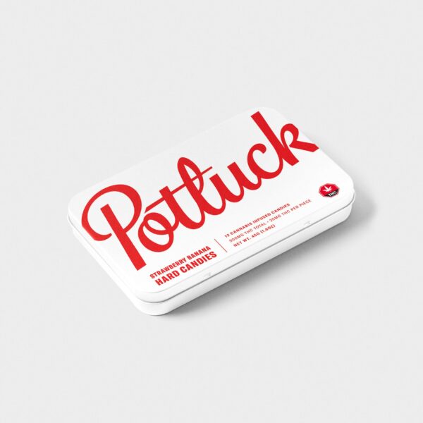 Potluck – Hard Candy – Strawberry Banana- 300mg THC | Pink Joint Canada
